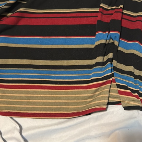 🧡10 for $20🧡 LuLaRoe Black and Blue A-Line Midi Skirt Casual| size Large - Picture 9 of 9